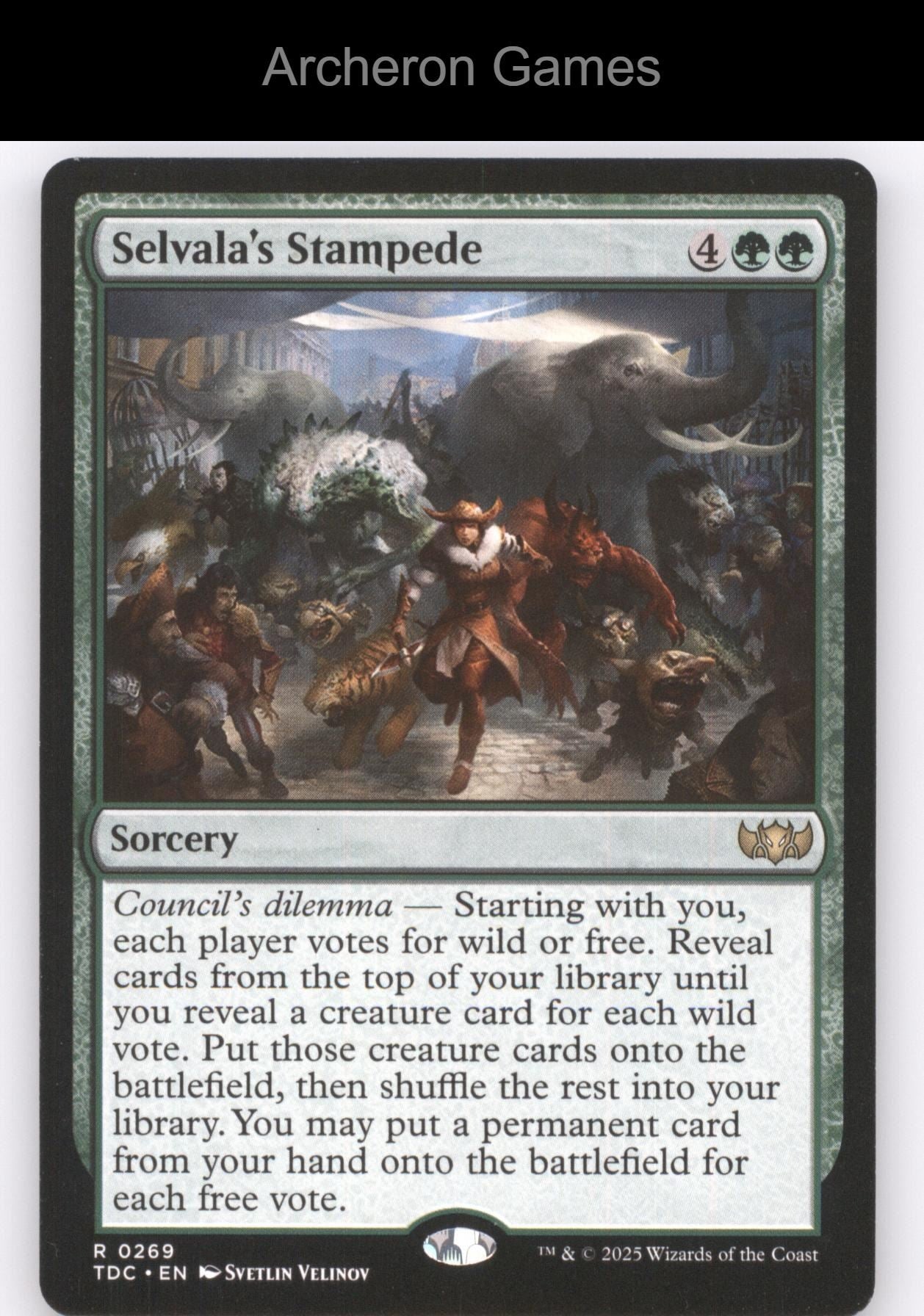 Selvala's Stampede 269 R MTG Card Commander: Tarkir: Dragonstorm
