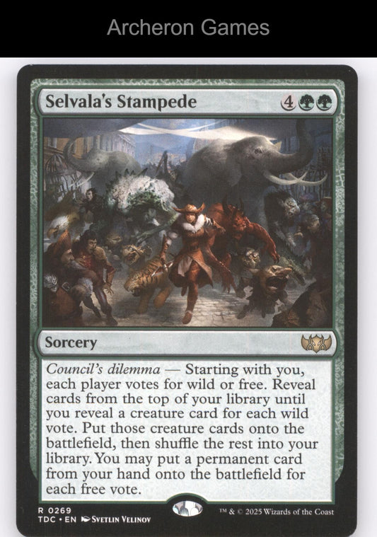 Selvala's Stampede 269 R MTG Card Commander: Tarkir: Dragonstorm