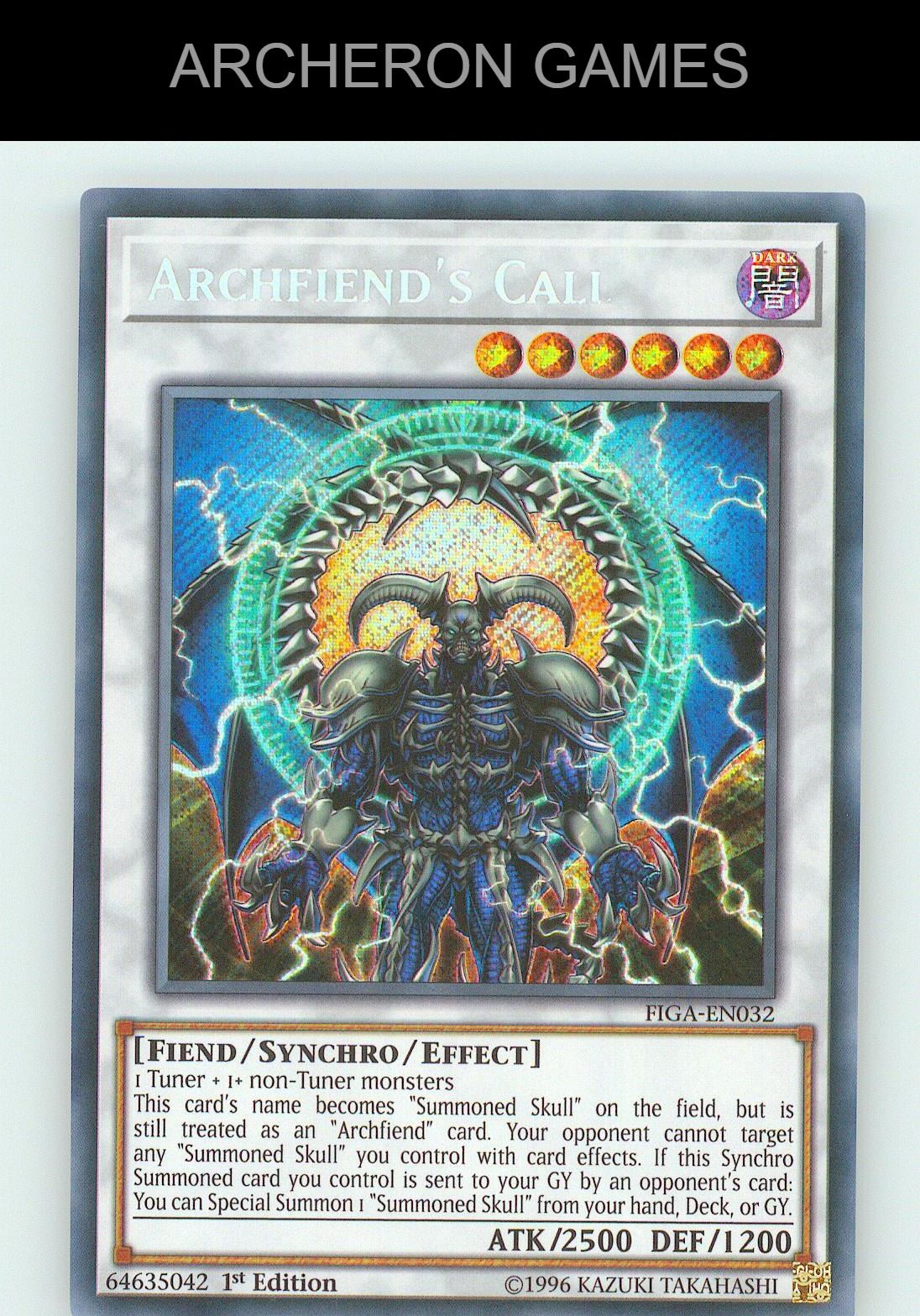 Archfiend's Call SEC YUGIOH Card