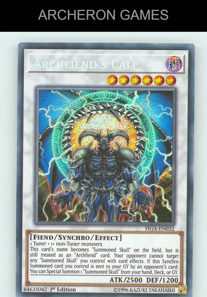 Archfiend's Call SEC YUGIOH Card