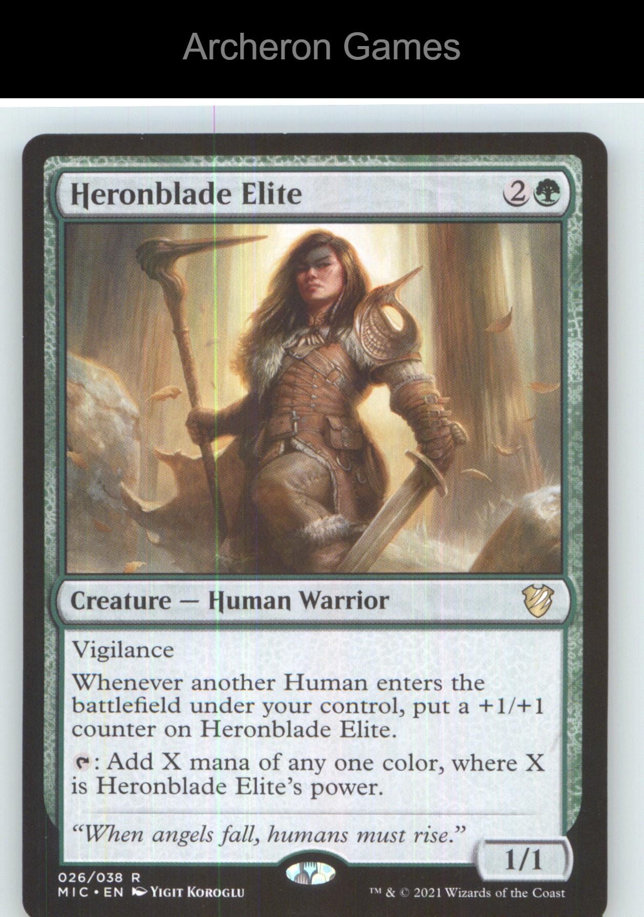 Heronblade Elite MIC 26 R MTG Card NM/EX+