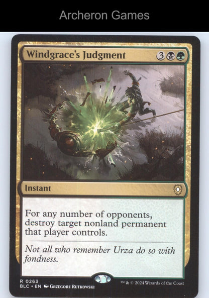 Windgrace's Judgment 263 R MTG Card Commander: Bloomburrow