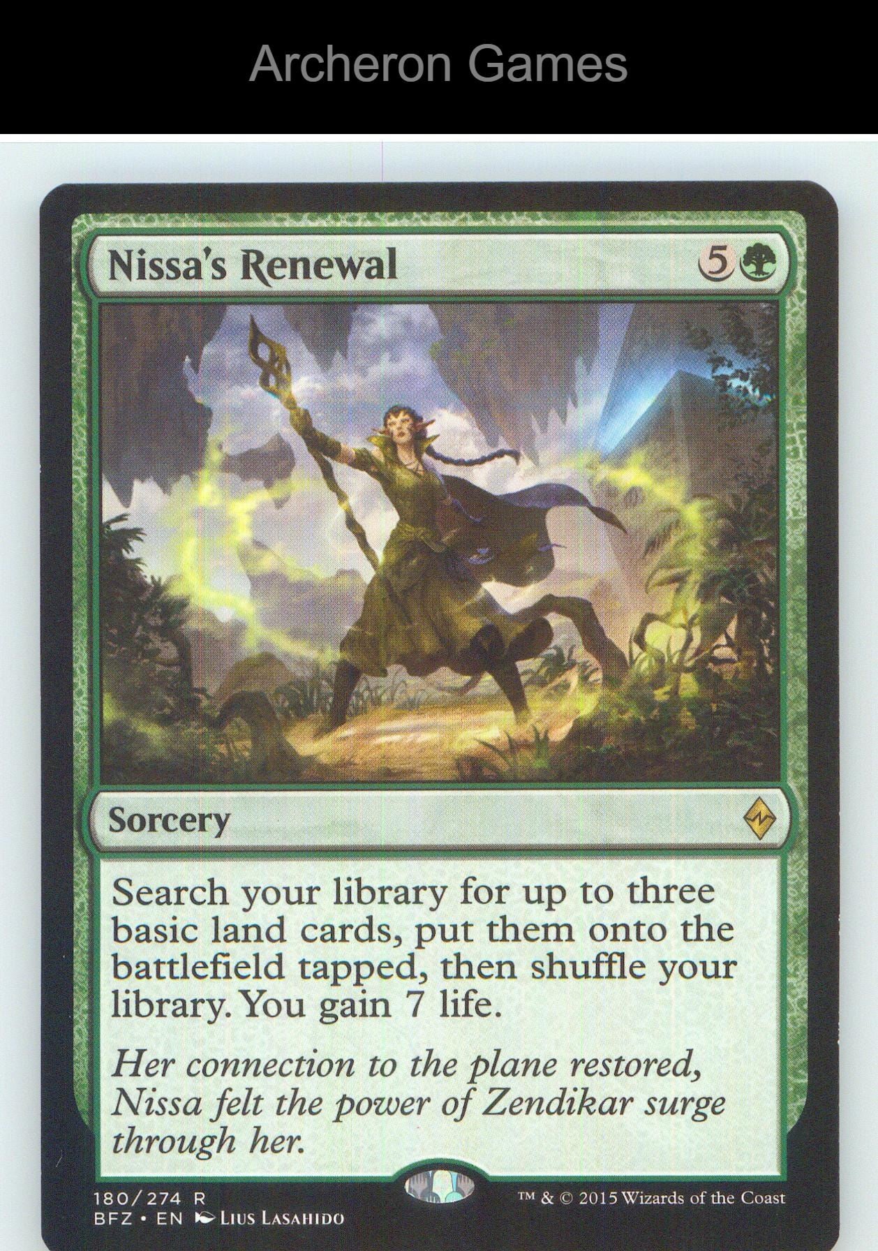 Nissa's Renewal BFZ 180 R MTG Card NM/EX+