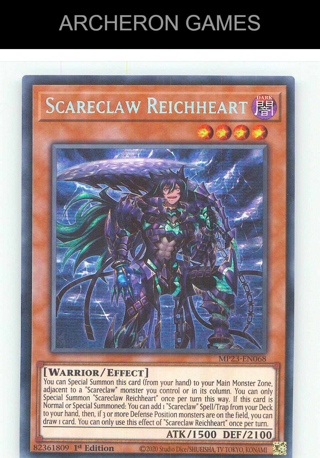 Scareclaw Reichheart Prismatic Secret Rare YUGIOH Card 1st Edition
