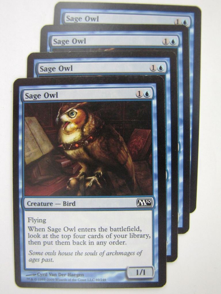 MTG Magic Cards: SAGE OWL x4 # 8F55