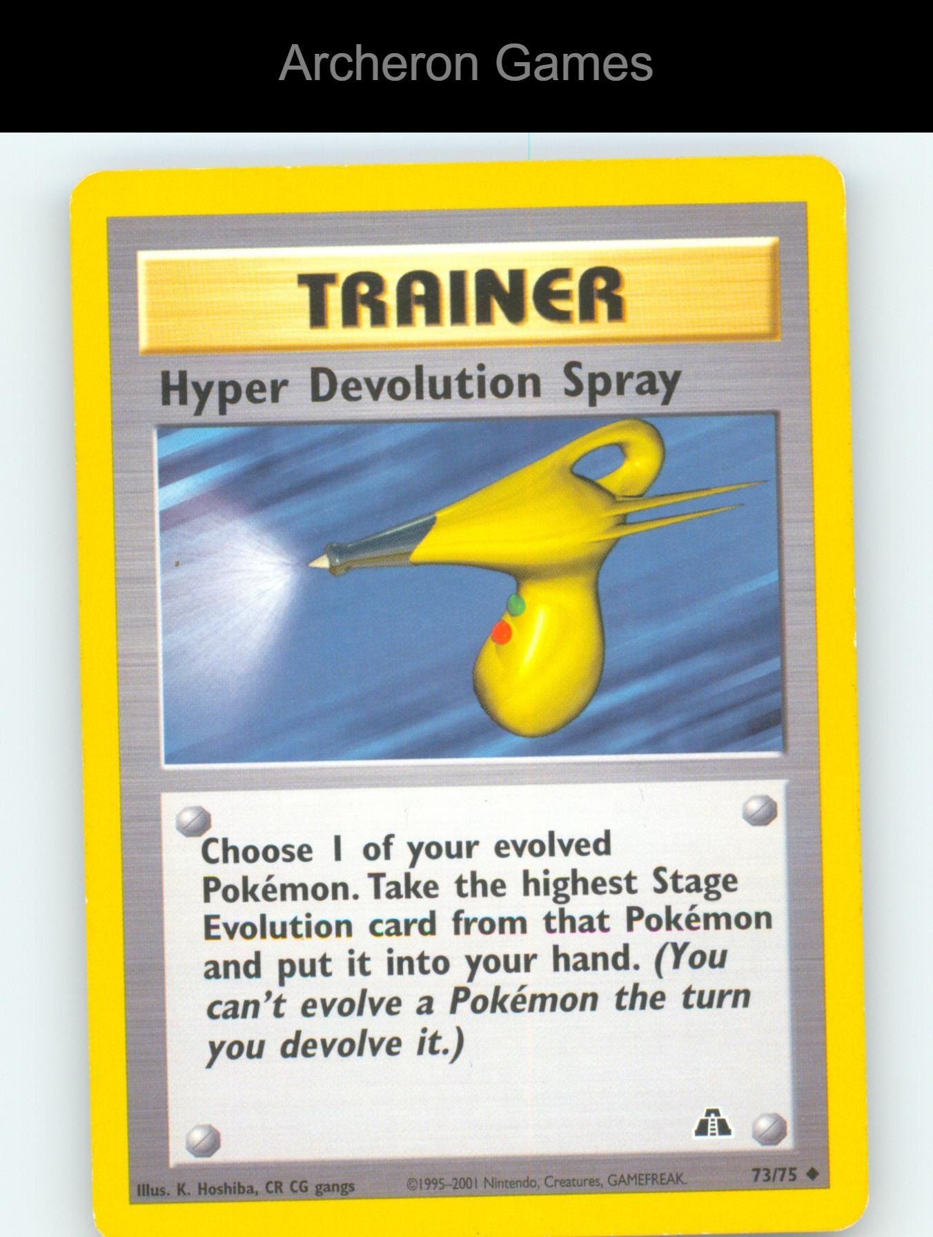 Pokemon Card Hyper Devolution Spray N2 73/75 UC Neo Discovery Unlimited