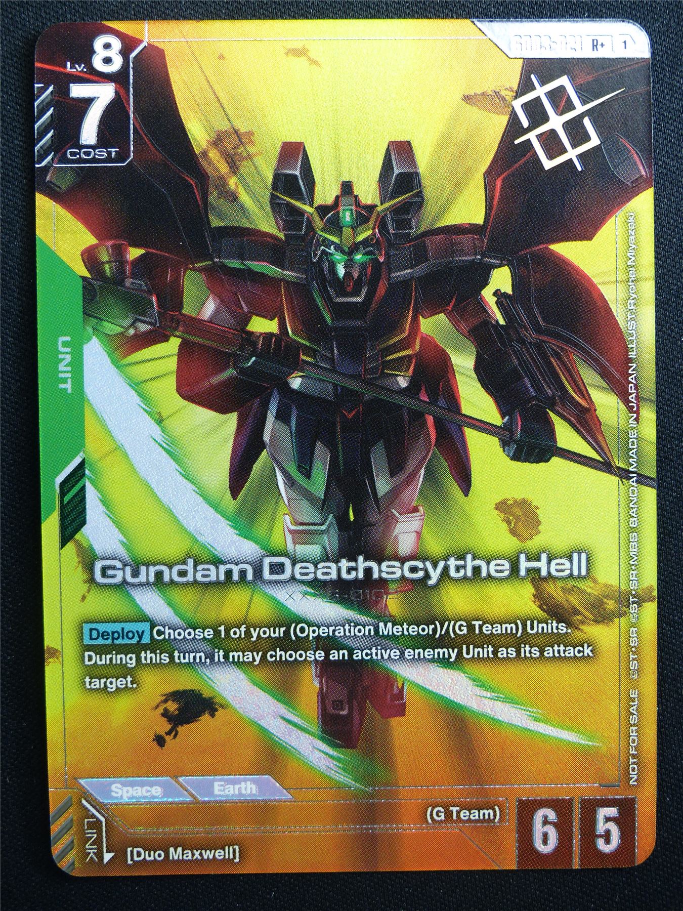 Gundam Deathscythe Hell GD03-021 R+ Foil - Gundam Card #8V