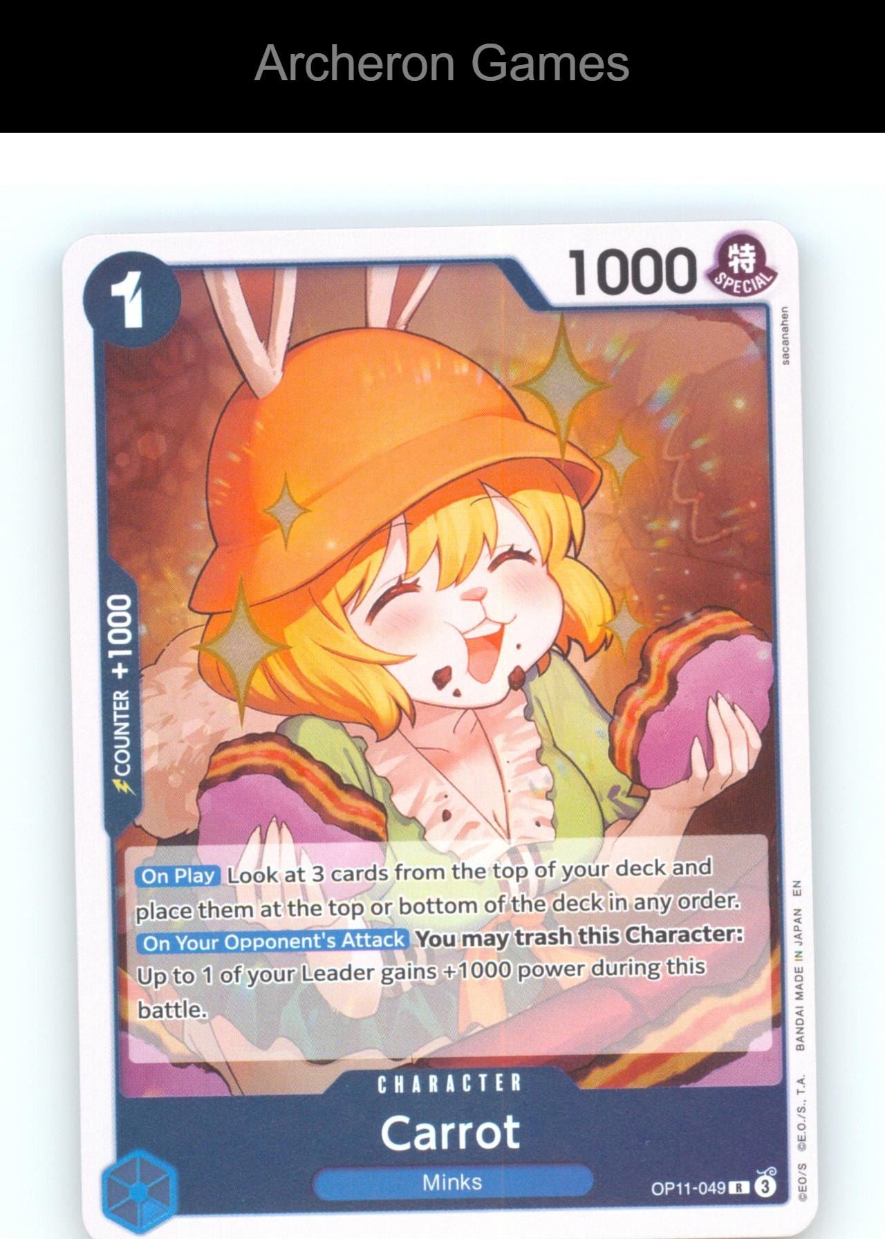 Carrot OP11-049 R One Piece Card NM/EX+ Foil