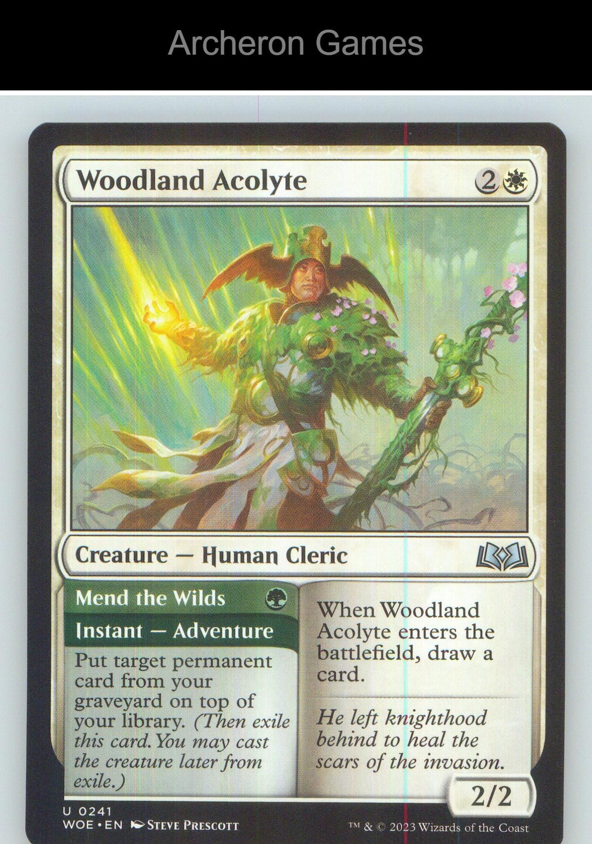 Woodland Acolyte WOE 241 UC MTG Card NM/EX+