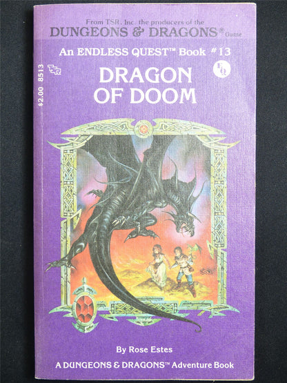 D&D Adventure Book: Dragon of Doom Endless Quest - Vintage Novel Softback #LX
