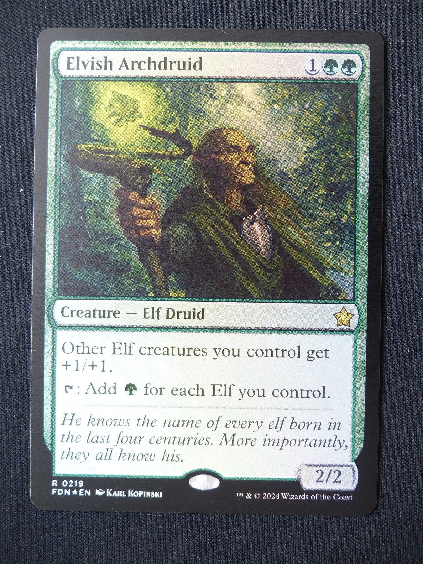 Elvish Archdruid Foil - FDN - Mtg Card #26