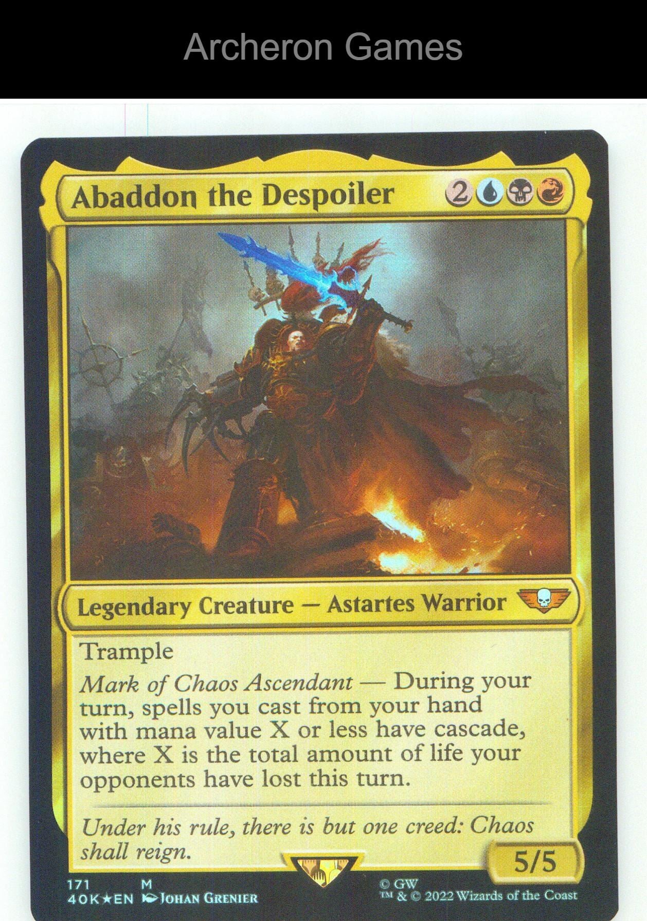 Abaddon the Despoiler 171 Mythic MTG Card NM/EX+ Foil