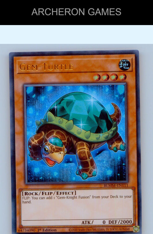 Gem-Turtle Ultra Rare YUGIOH Card 1st Edition