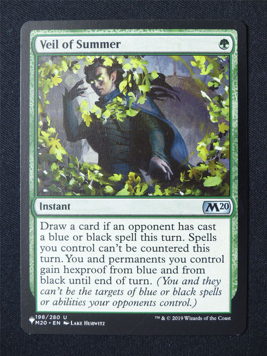 Veil of Summer - M20 - Mtg Card #79O