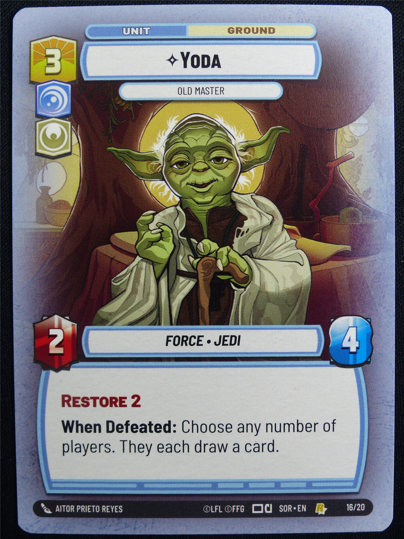 Yoda 16/20 Promo - Star Wars Unlimited Card #4W0