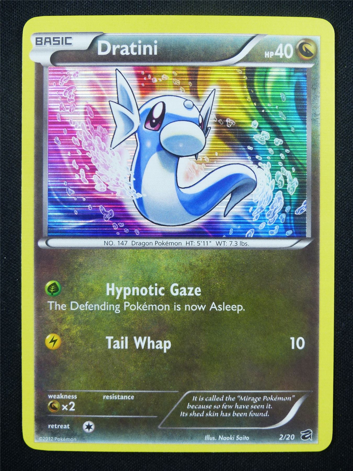 Dratini 2/20 Holo - Pokemon Card #NY