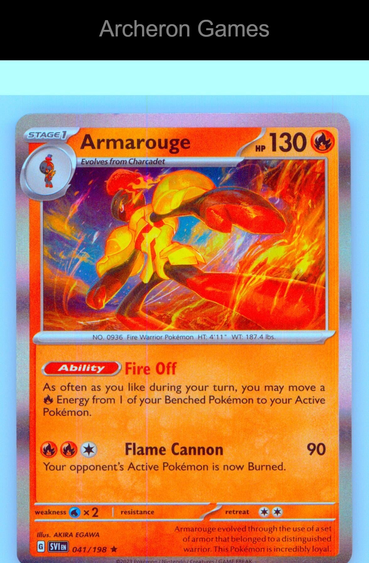 Pokemon Card Armarouge (Line Holo) MCAP 041/198 R Miscellaneous Cards & Products