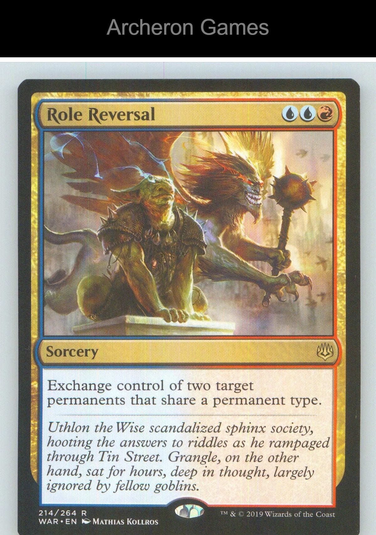 Role Reversal WAR 214 R MTG Card NM/EX+