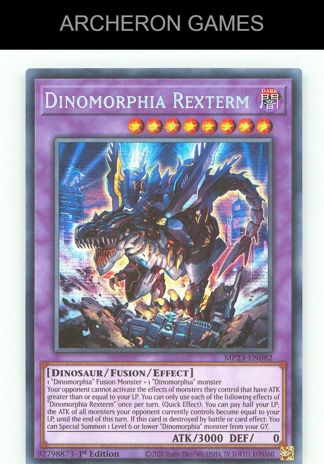 Dinomorphia Rexterm SEC YUGIOH Card