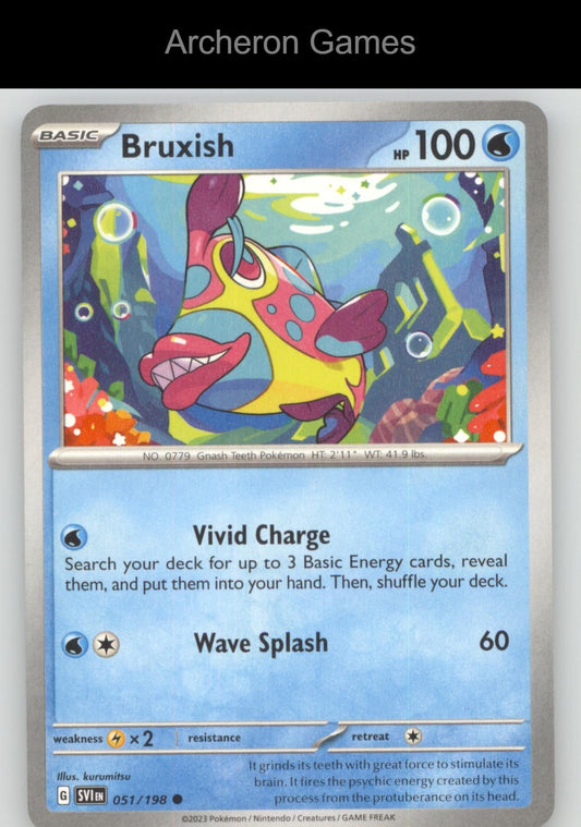 Pokemon Card Bruxish SVI 051/198 C Scarlet & Violet