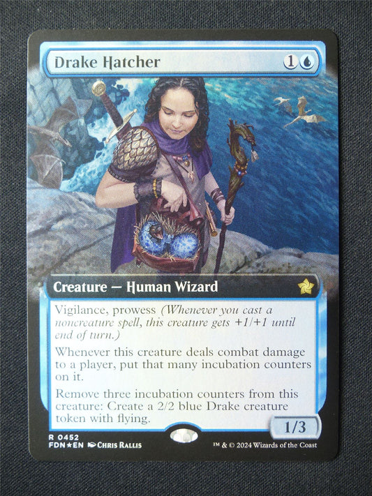 Drake Hatcher Extended Foil - FDN - Mtg Card #57Q