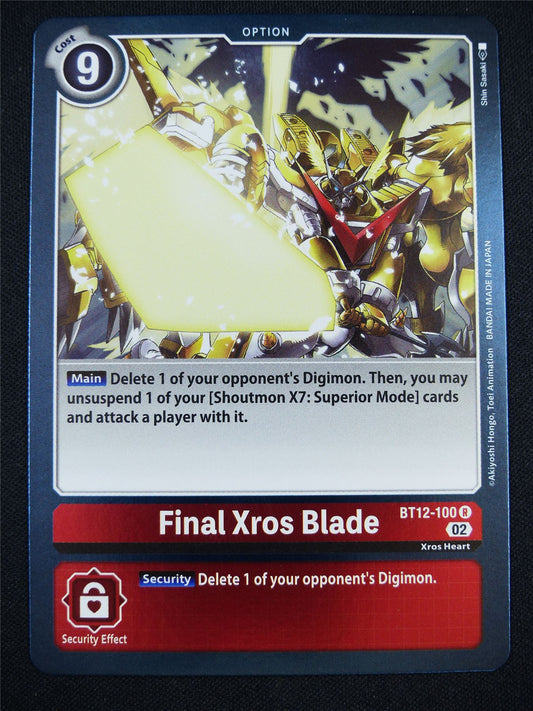 Final Xros Blade BT12-100 R - Digimon Card #KI