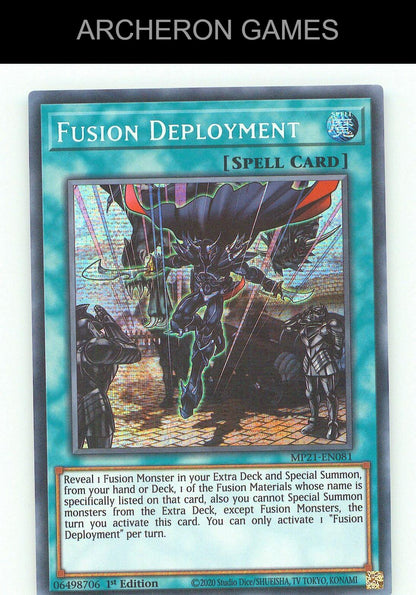 Fusion Deployment SEC YUGIOH Card