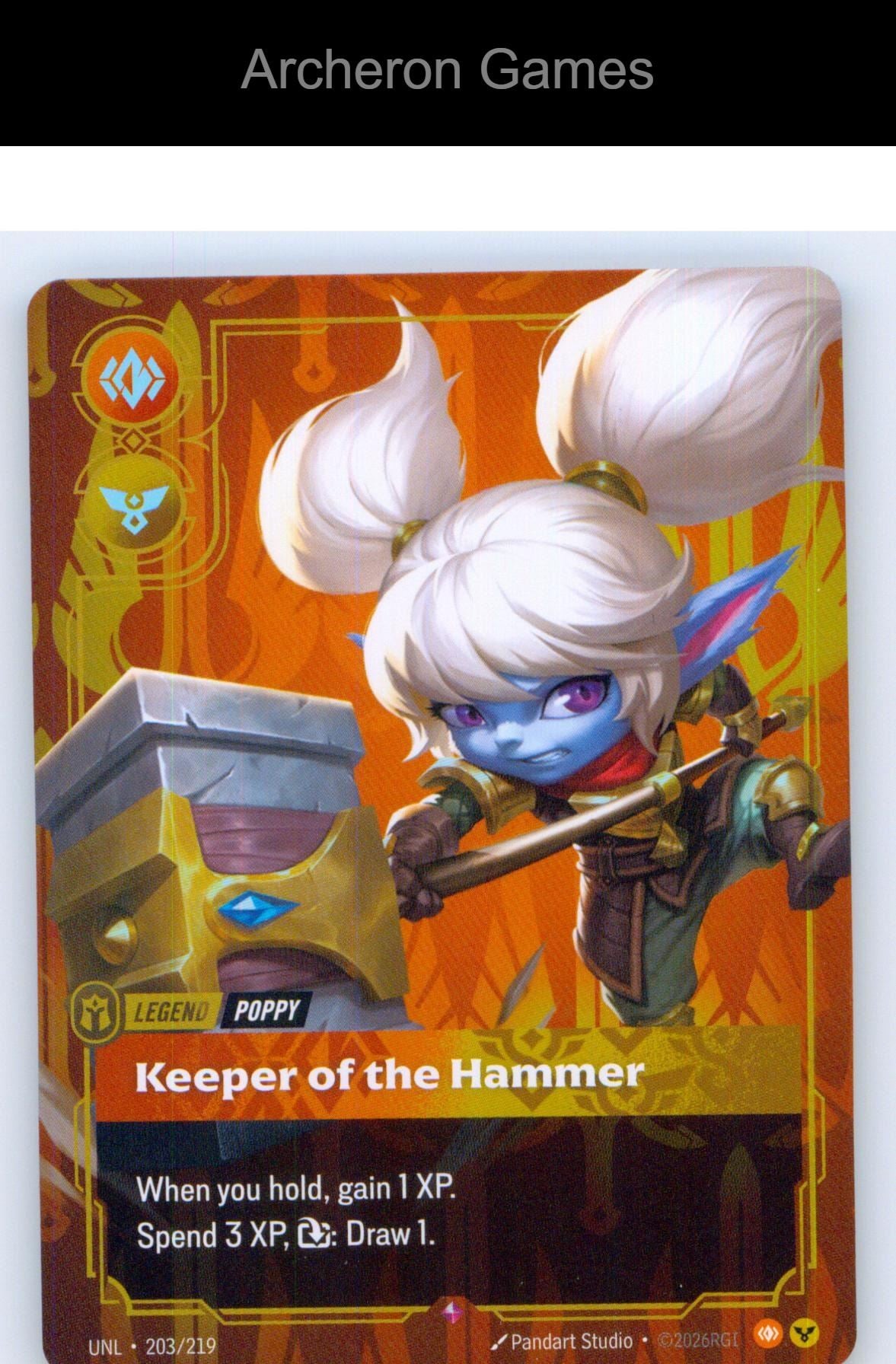 Poppy - Keeper of the Hammer UNL 203/219 R Unleashed Riftbound Card