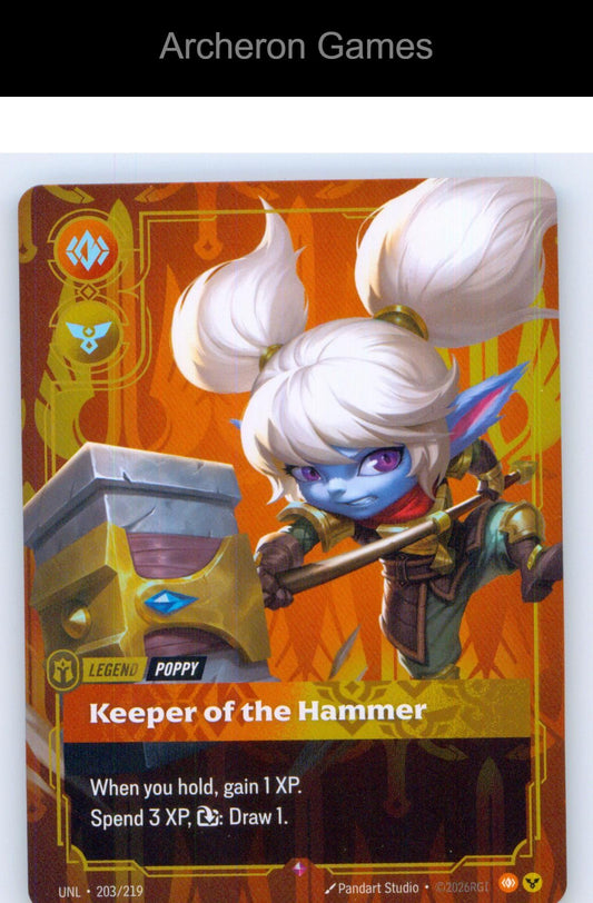 Poppy - Keeper of the Hammer UNL 203/219 R Unleashed Riftbound Card