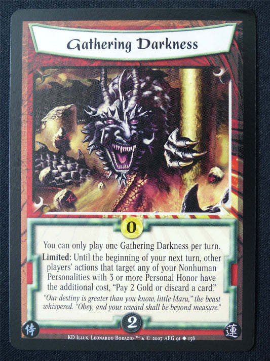 Gathering Darkness - KD - Legend of the Five Rings L5R Card #11B