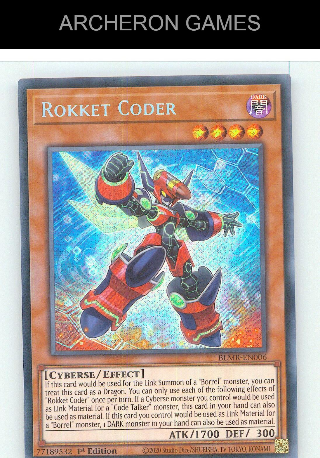 Rokket Coder SEC YUGIOH Card 1st Edition