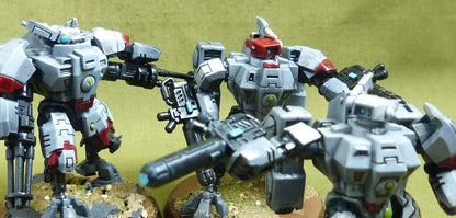 XV8 Crisis Battlesuit Team painted - Tau Empire - Warhammer 40K #1QB