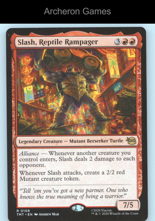 Slash, Reptile Rampager TMT 0108 R MTG Card Teenage Mutant Ninja Turtles