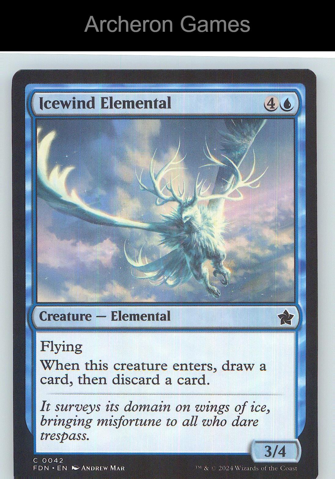 Icewind Elemental FDN 42 C MTG Card NM/EX+