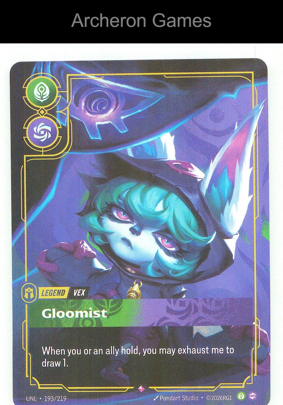 Vex - Gloomist UNL 193/219 R Unleashed Riftbound Card