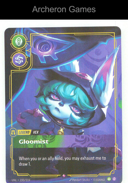 Vex - Gloomist UNL 193/219 R Unleashed Riftbound Card