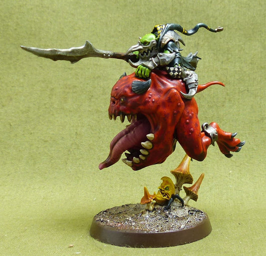 Loonboss on Giant Cave Squig painted - Gloomspite Gitz - Warhammer AoS #FL