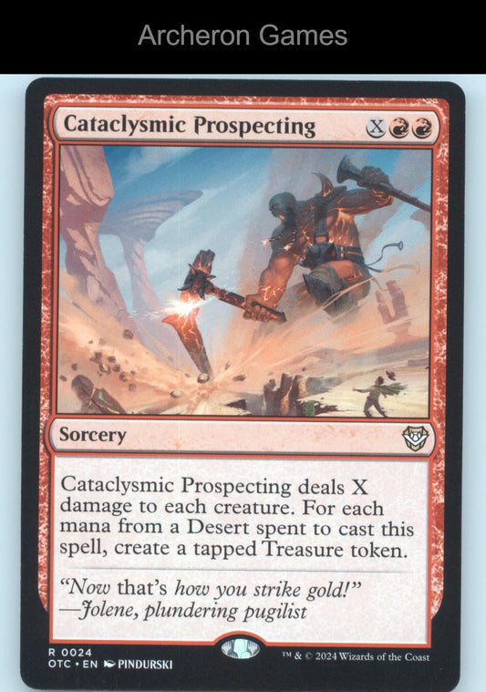 Cataclysmic Prospecting 24 R MTG Card Commander: Outlaws of Thunder Junction