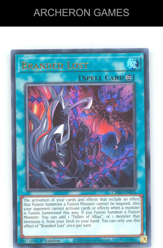 Branded Lost Ultra Rare YUGIOH Card 1st Edition