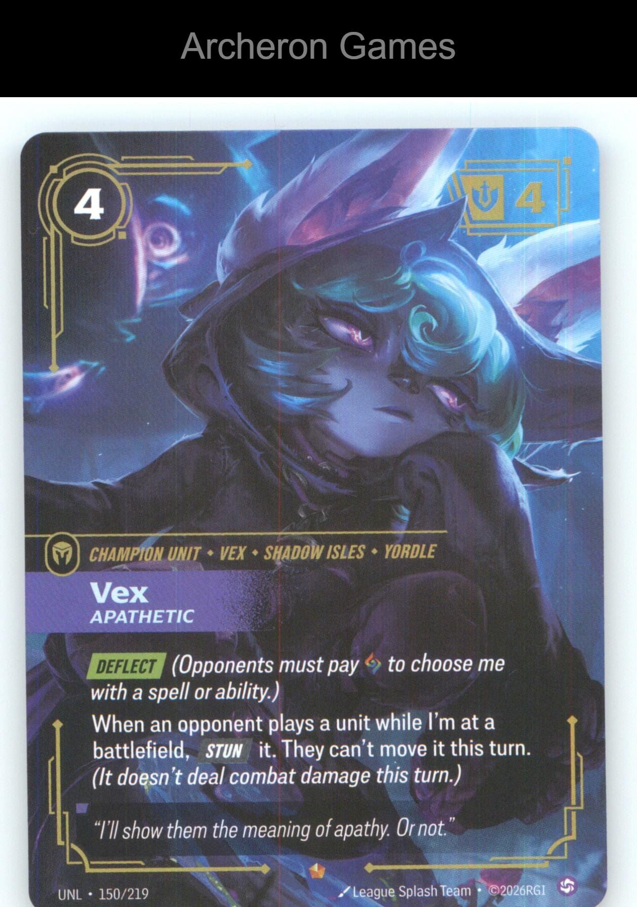 Vex - Apathetic UNL 150/219 Epic Unleashed Riftbound Card Foil