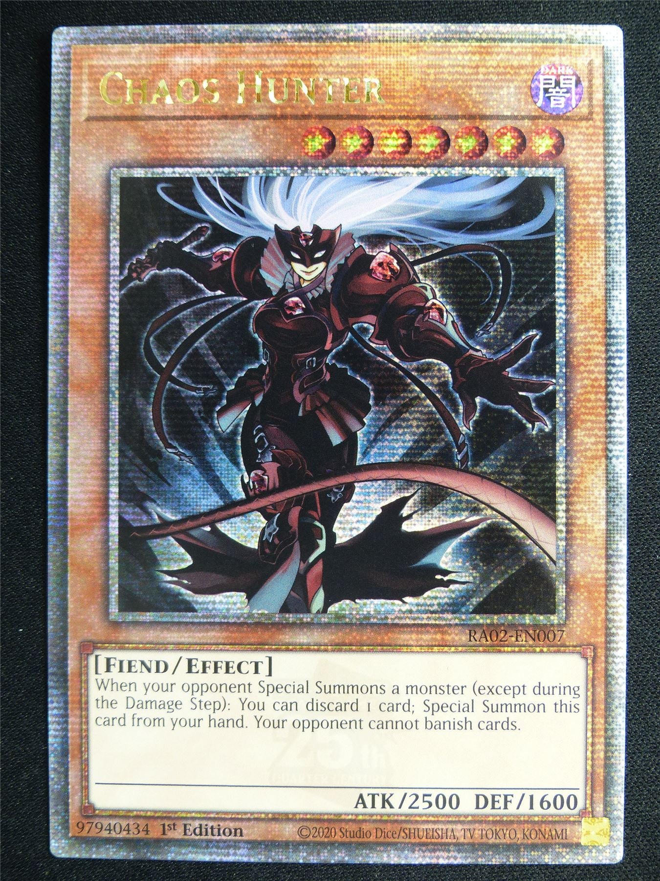 Chaos Hunter RA02 Quarter Century Rare - 1st ed Yugioh Card #4SU