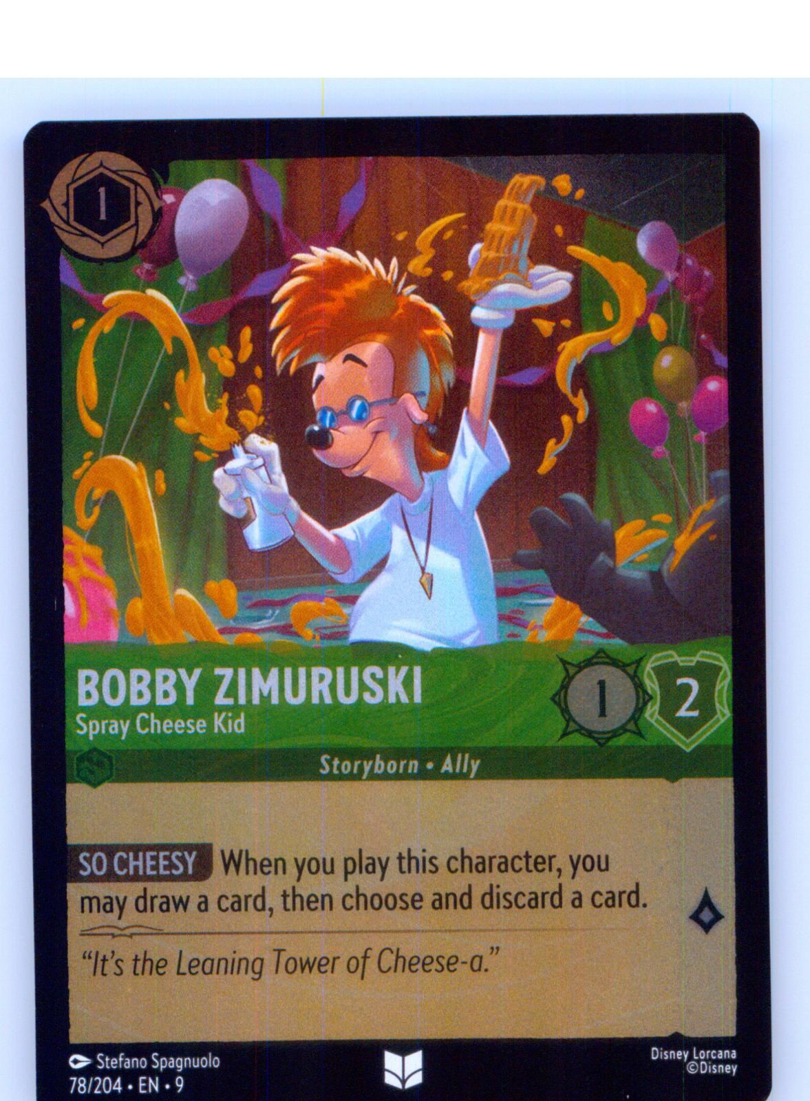 Bobby Zimuruski - Spray Cheese Kid 78/204 Uncommon Fabled Lorcana Cold Foil NM/M