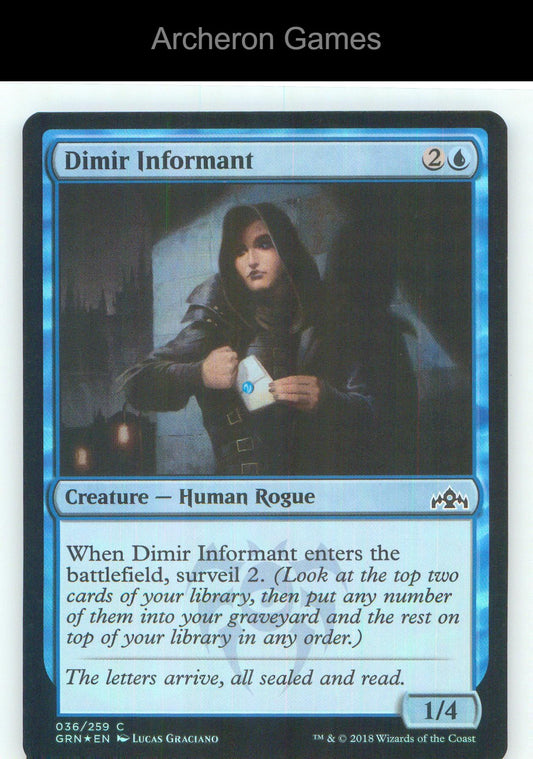 Dimir Informant GRN 36 C MTG Card NM/EX+ Foil
