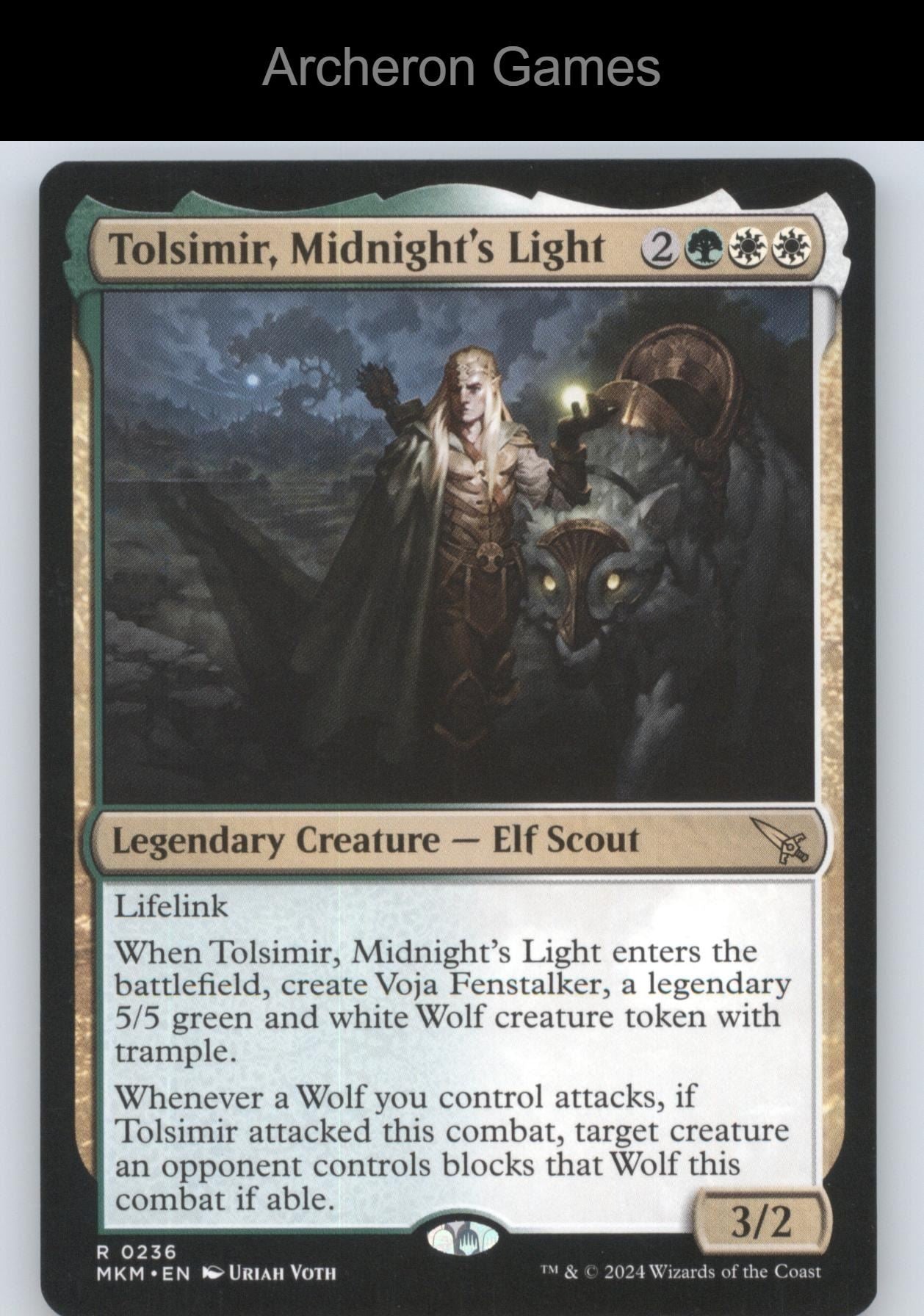 Tolsimir, Midnight's Light 236 R MTG Card Promo Pack: Murders at Karlov Manor