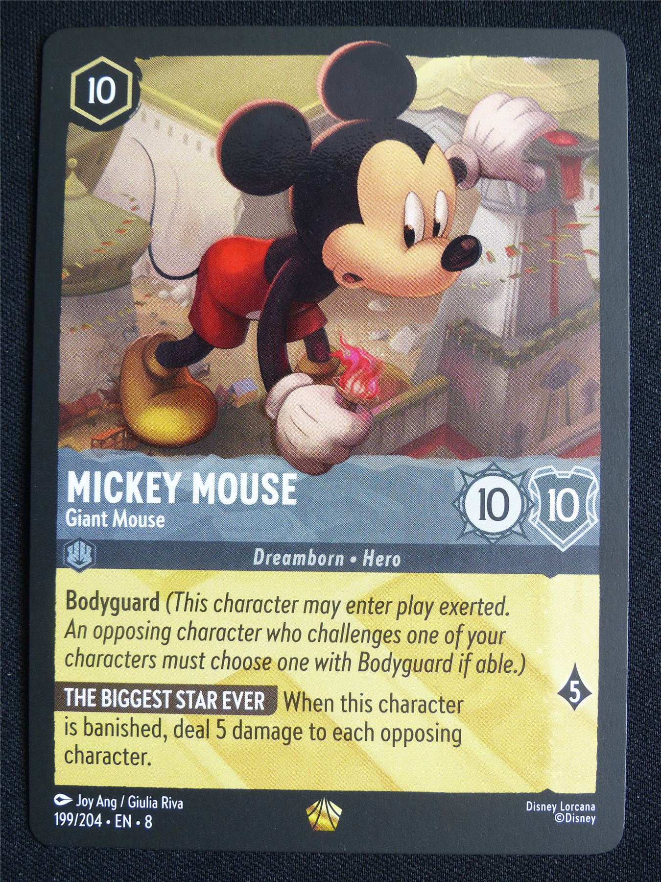 Mickey Mouse Giant Mouse 199/204 - Lorcana Card #4ZG