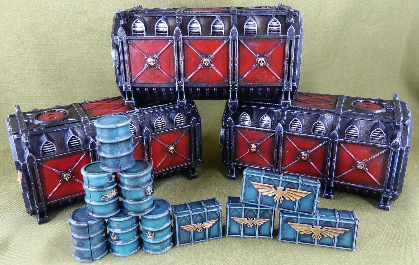 Munitorum Armoured Containers - terrain - Warhammer AoS 40k #24O