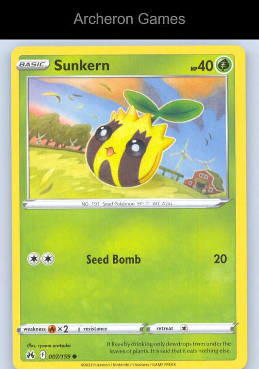 Pokemon Card Sunkern CRZ 007/159 C Crown Zenith