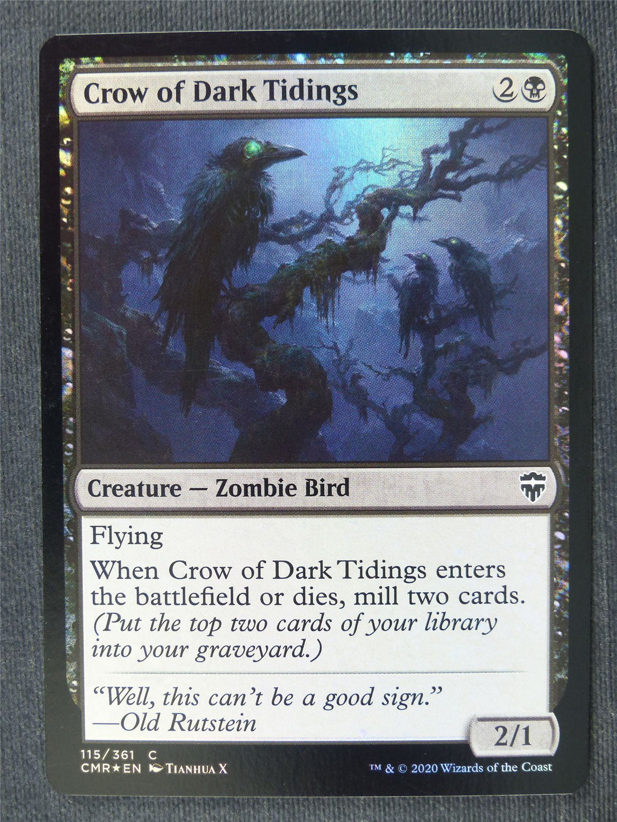 Crow of Daerk Tidings Foil - Mtg Magic Cards #3ZS