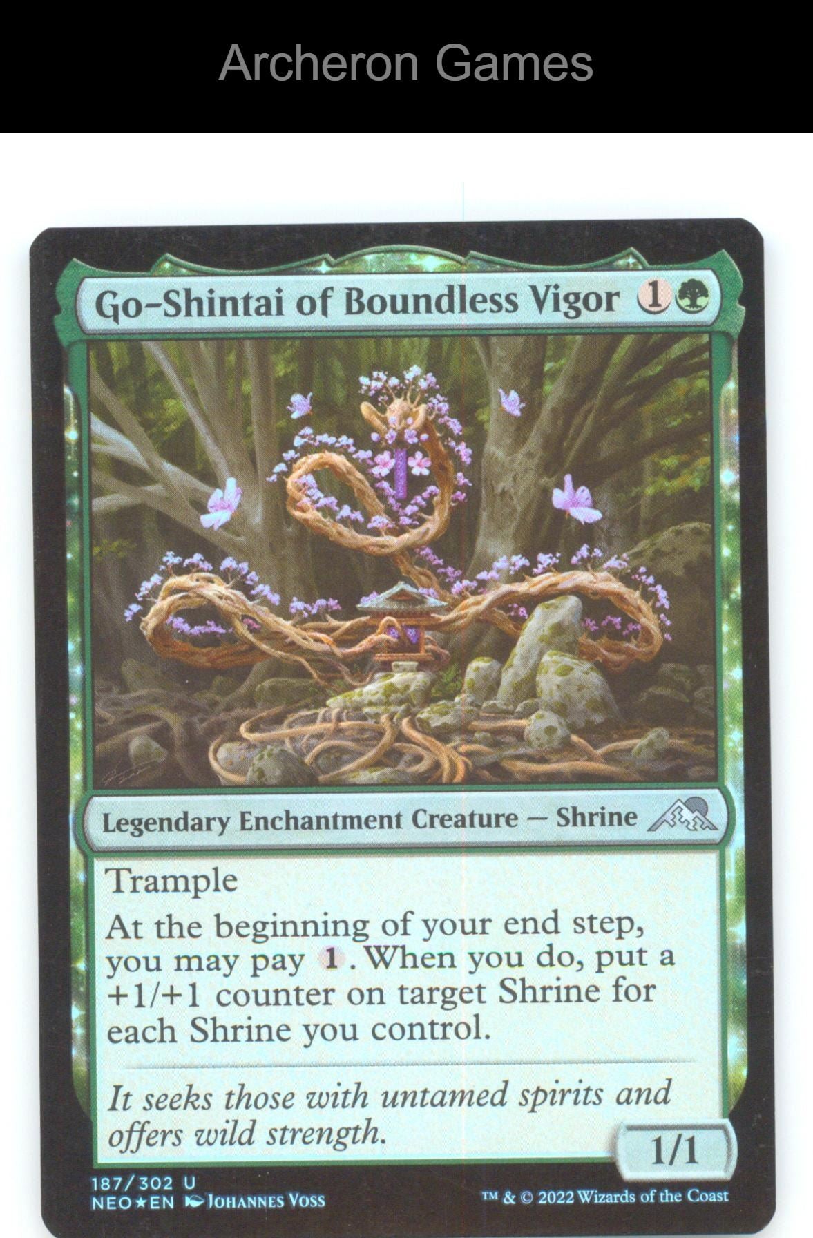Go-Shintai of Boundless Vigor NEO 187 UC MTG Card Kamigawa: Neon Dynasty Foil