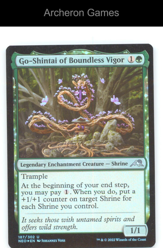 Go-Shintai of Boundless Vigor NEO 187 UC MTG Card Kamigawa: Neon Dynasty Foil